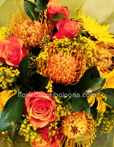 bouquet sui toni giallo arancione