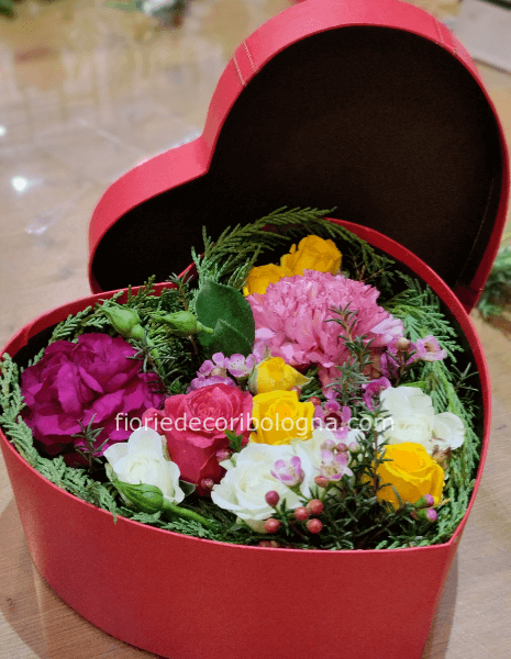 Flower box a forma di cuore